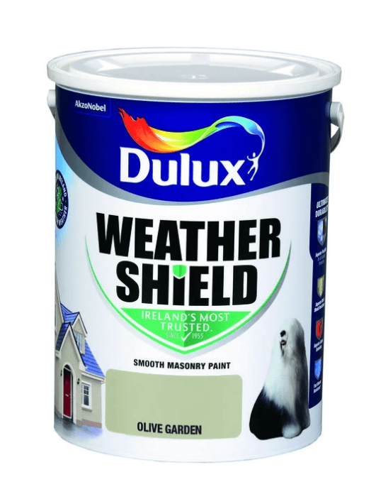 Dulux Weathershield Smooth Masonry Paint, Olive Garden – 5L