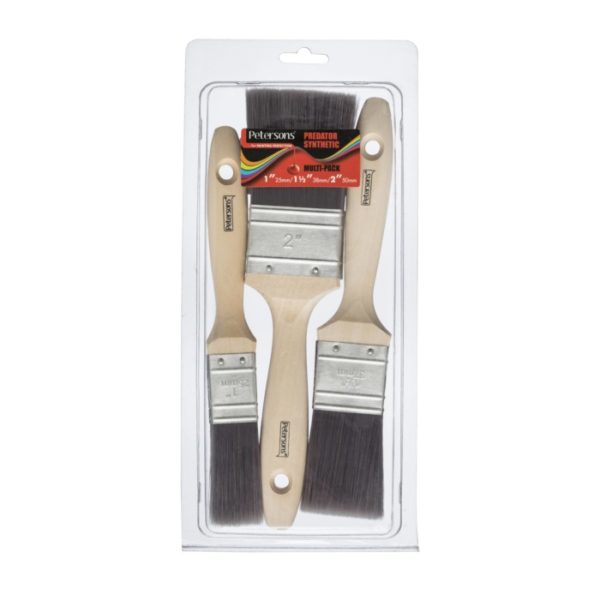 Predator Synthetic Paint Brush 3 Pack