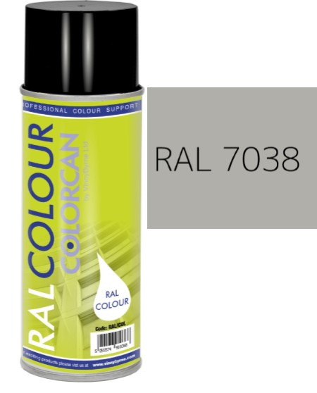 RAL 7038 Agate Grey Satin (30% Gloss) Aerosol Spray Paint 400ml