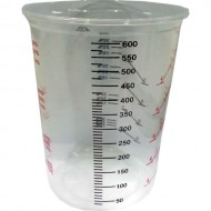 Plastic Calibrated 600ml Paint Mixing Cup – Box 1000