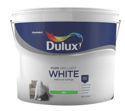 Dulux Vinyl Silk Pure Brilliant White 10L