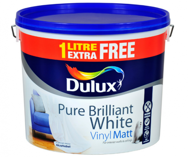 Dulux Vinyl Matt Pure Brilliant White 11L