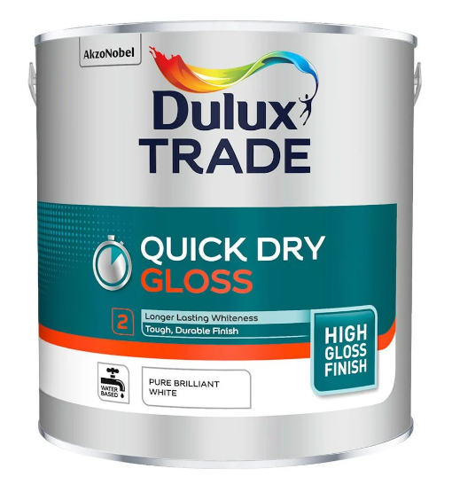 Dulux Trade Quick Dry Gloss Pure Brilliant White 2.5L