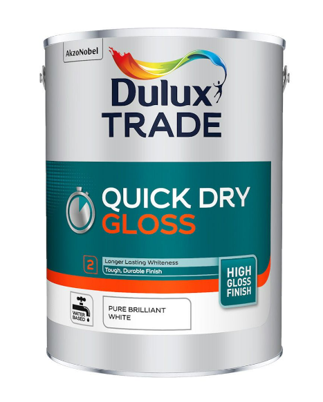 Dulux Trade Quick Dry Gloss Pure Brilliant White 5L