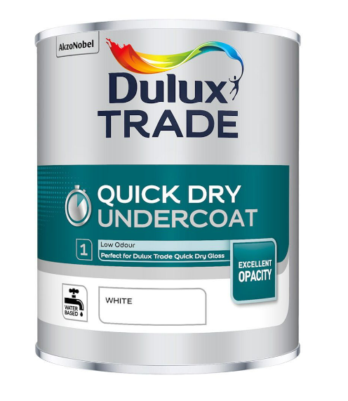 Dulux Trade Quick Dry Undercoat Pure Brilliant White 1L