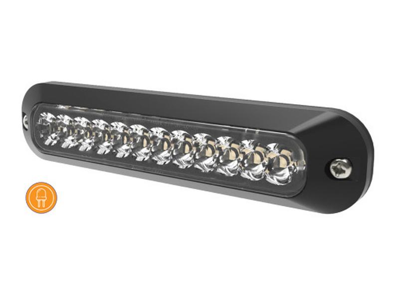 Directional Hazard LED Amber / Clear 158mm 12-24V