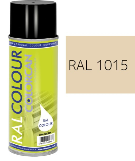 RAL 1015 Light Ivory Satin (30% Gloss) Aerosol Spray Paint 400ml