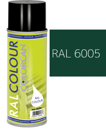 RAL 6005 Moss Green Satin (30% Gloss) Aerosol Spray Paint 400ml