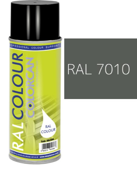 RAL 7010 Tarpaulin Grey Satin (30% Gloss) Aerosol Spray Paint 400ml