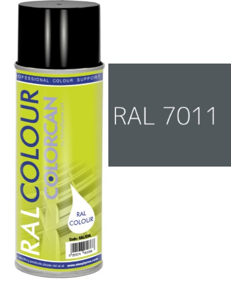 RAL 7011 Iron Grey Satin (30% Gloss) Aerosol Spray Paint 400ml