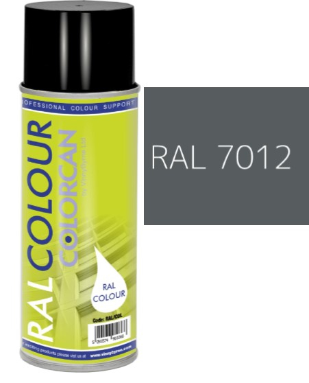 RAL 7012 Basalt Grey Satin (30% Gloss) Aerosol Spray Paint 400ml