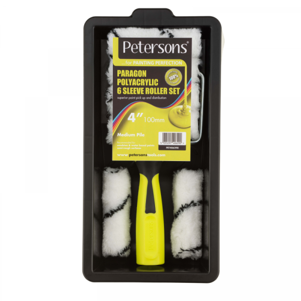 Petersons Paragon Polyacrylic 4″, 6 Sleeve Roller Set