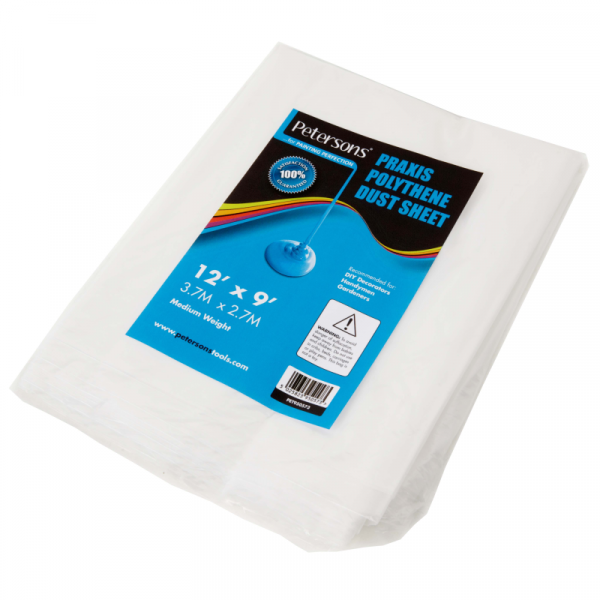 Petersons Praxis Polythene Dust Sheet – 12ft x 12ft