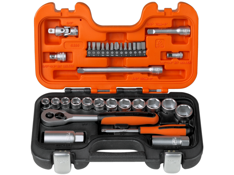 Bahco 3/8" Socket Set 34 Piece