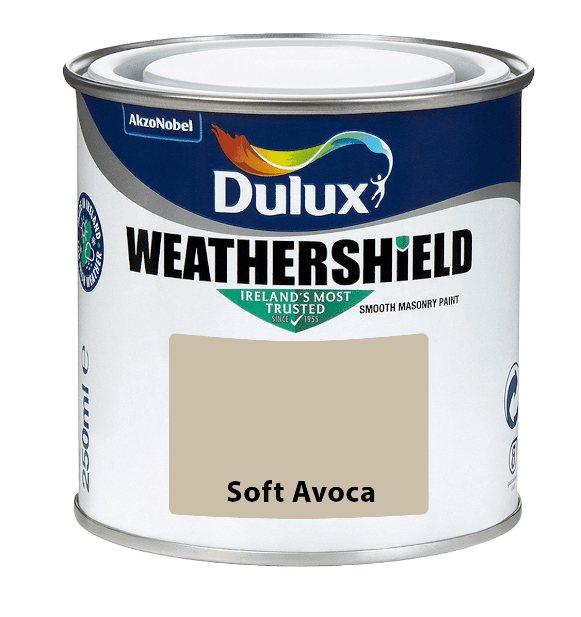 Dulux Weathershield Smooth Masonry Paint, Soft Avoca – 250ml