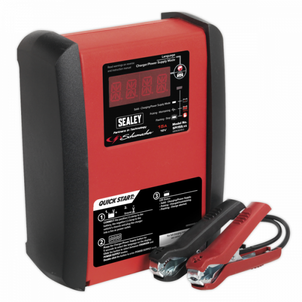 Intelligent Speed Charge Battery Charger / Maintainer 15A 12V