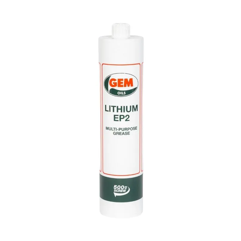 GEM LITHIUM EP2 500G CARTRIDGE (BOX OF 20)