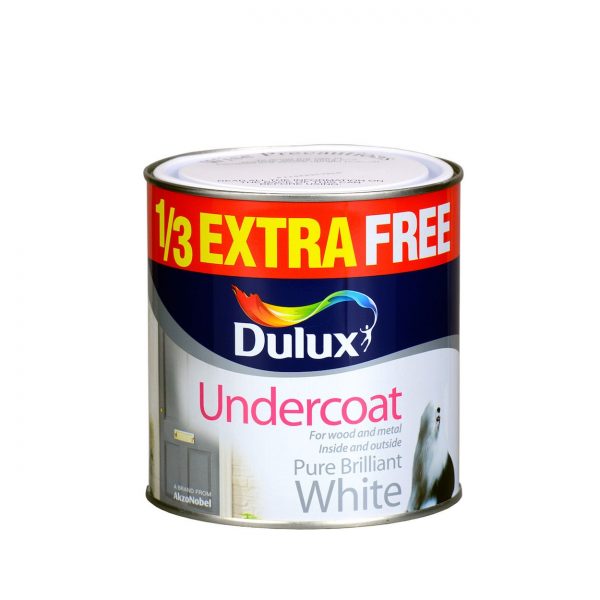 Dulux Undercoat Brilliant White 750ml + 33% Free