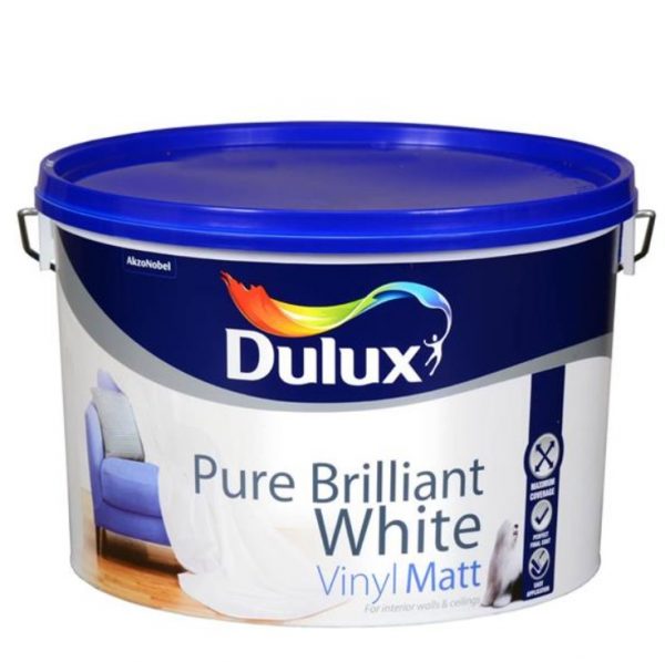 Dulux Vinyl Matt Pure Brilliant White 10L