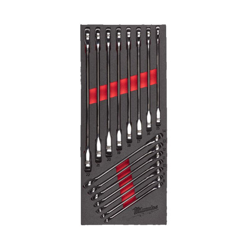 Milwaukee 15pc Maxbite Ratchet Spanner Set & Foam Insert