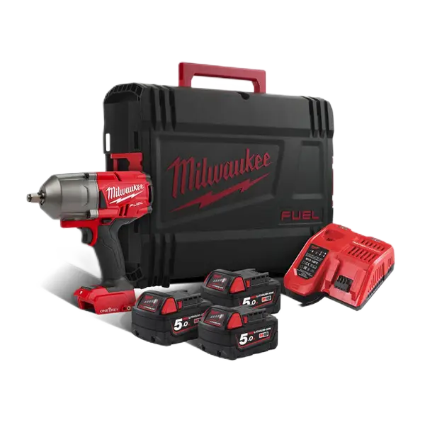 Milwaukee M18ONEFHIWF12-503X M18 Fuel One-Key 1/2" Dr High Torque Impact Wrench (3x5Ah)