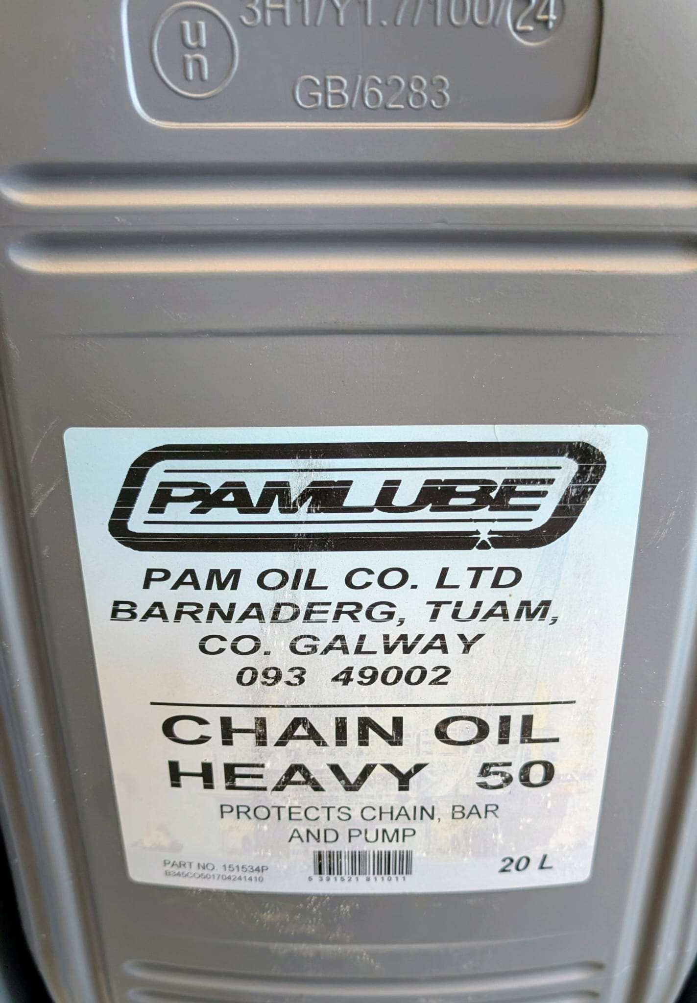 Pamlube Heavy 50 Chain Oil (20ltr)