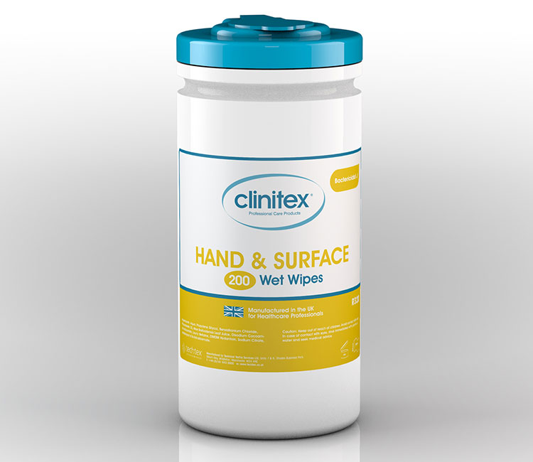 Clinitex® Hand & Surface Wet Wipes (200pack)