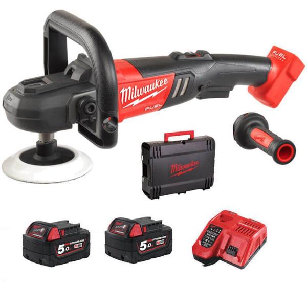 Milwaukee M18FAP180-502X M18 Variable Speed Polisher (2x5Ah) (In HD Box)