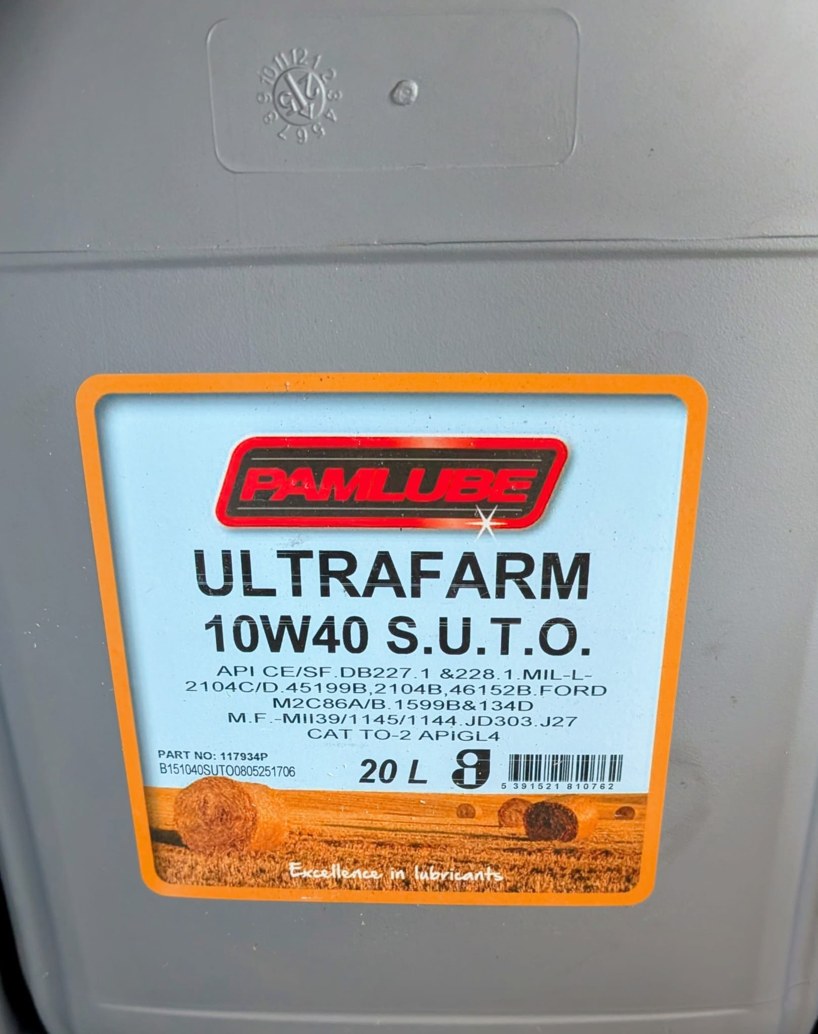 Pamlube 10W40 Ultrafarm S.U.T.O (20ltr)