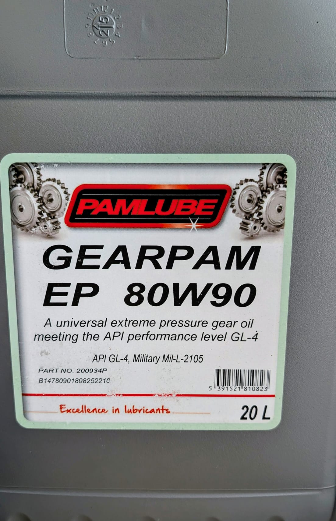 Pamlube 80W90 Gearpam (20ltr)
