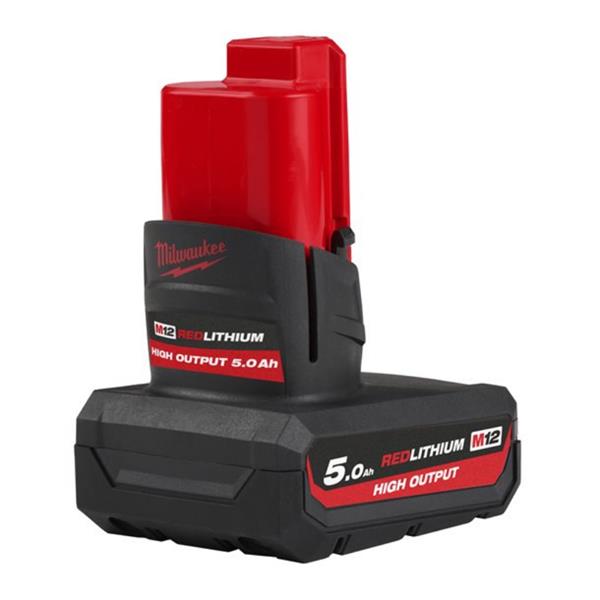 Milwaukee M12HB5 12v 5ah High Output Red Litihum Battery