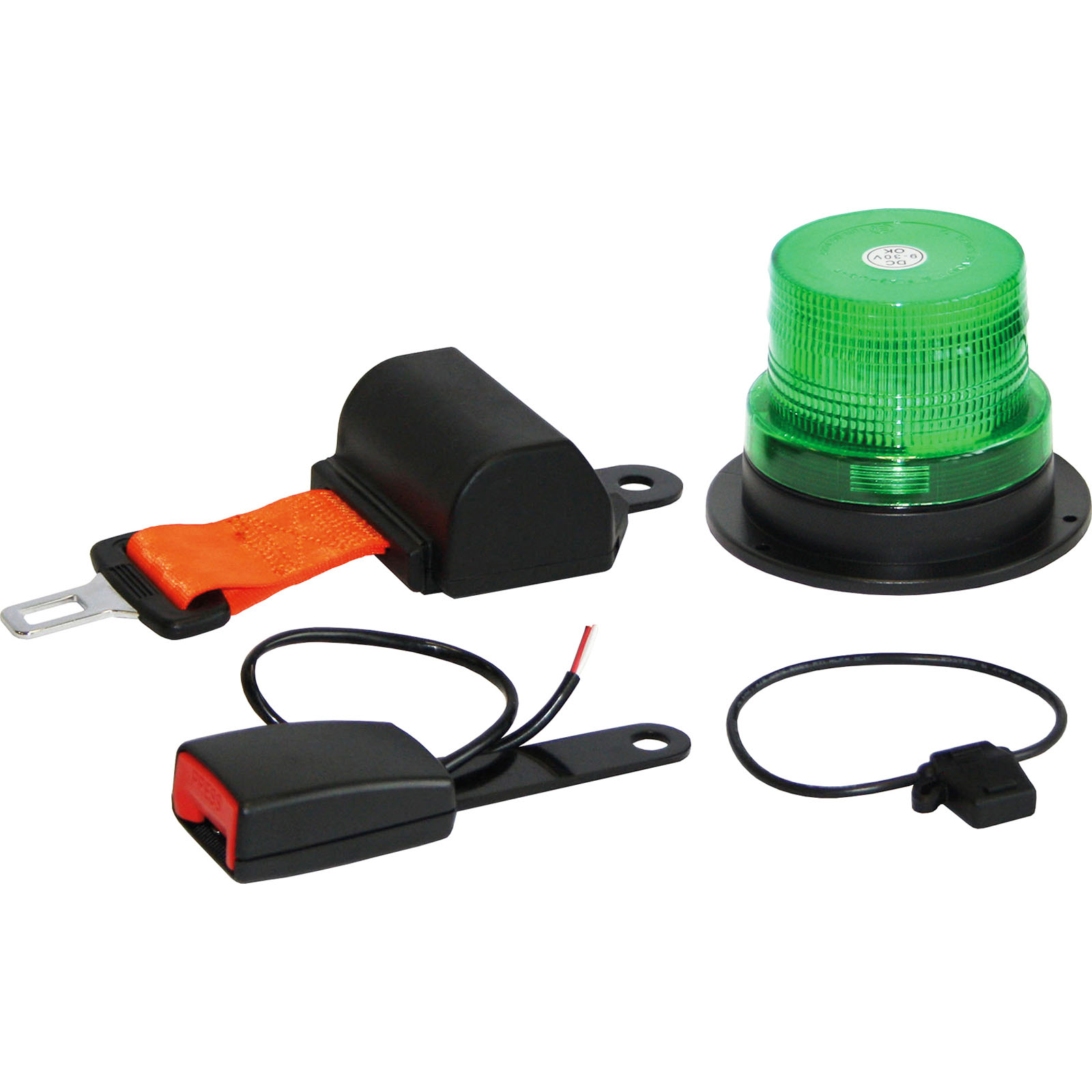 SEAT BELT SAFETY KIT C/W STN BOLT ON BEACON
