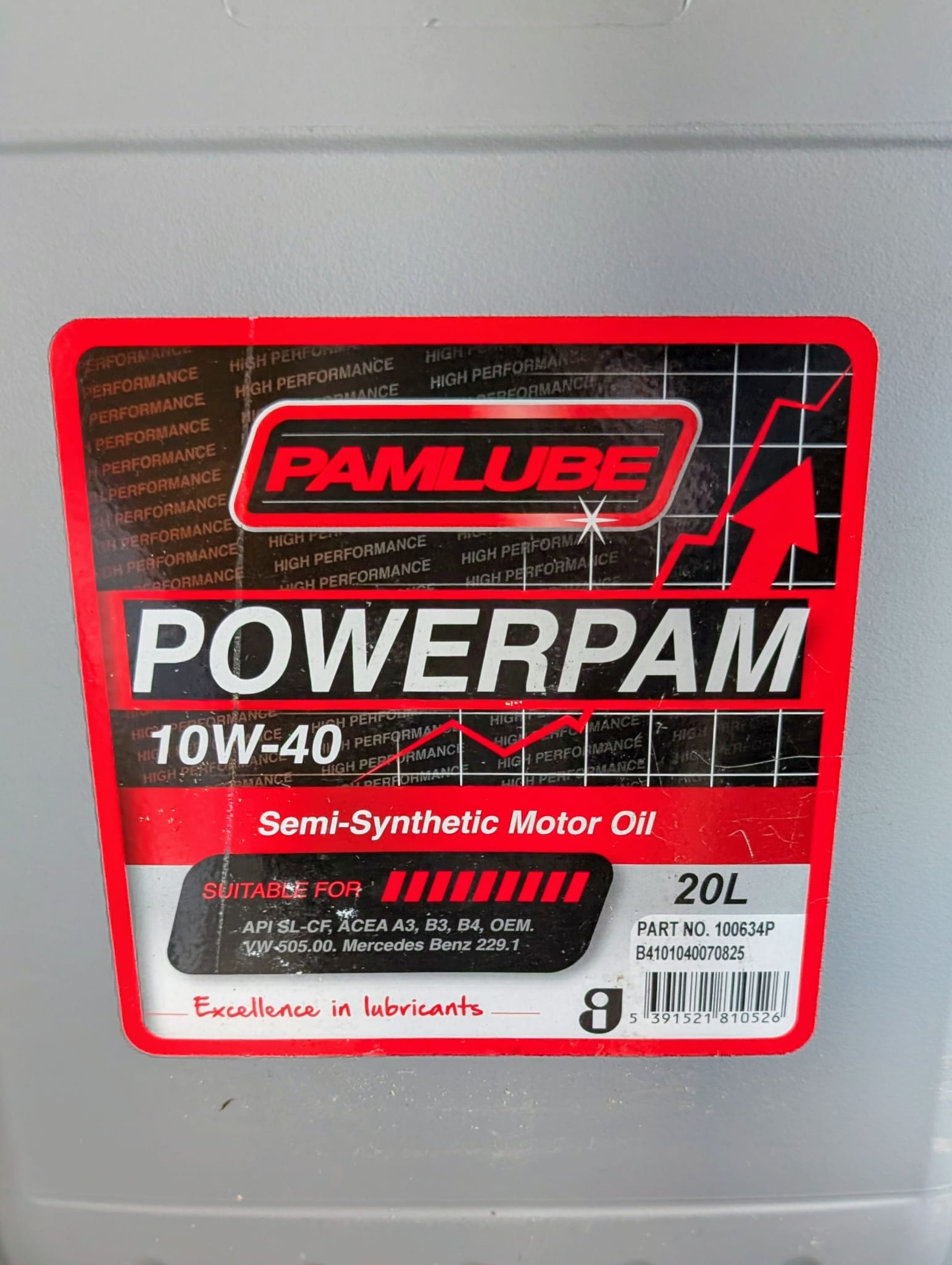 Pamlube Powerpam 10W40 (20ltr)